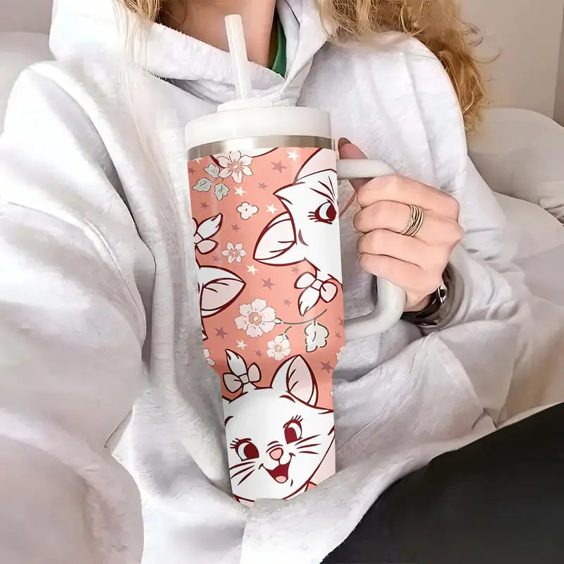 40Oz Floral Fox Insulated Tumbler