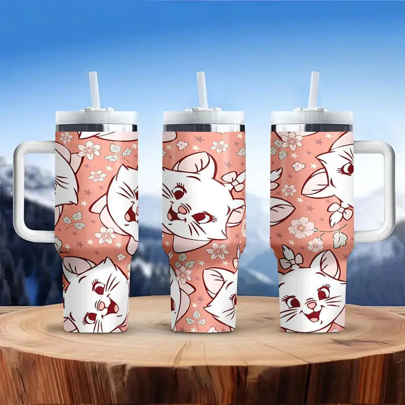 40Oz Floral Fox Insulated Tumbler