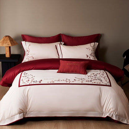 Wine and Petals Bedding Set