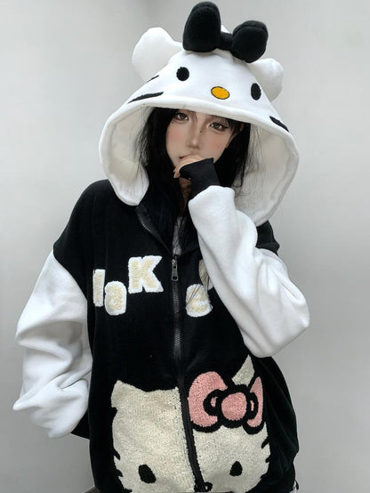 Hello Kitty Oversized Fleece Hoodie