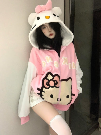 Hello Kitty Oversized Fleece Hoodie