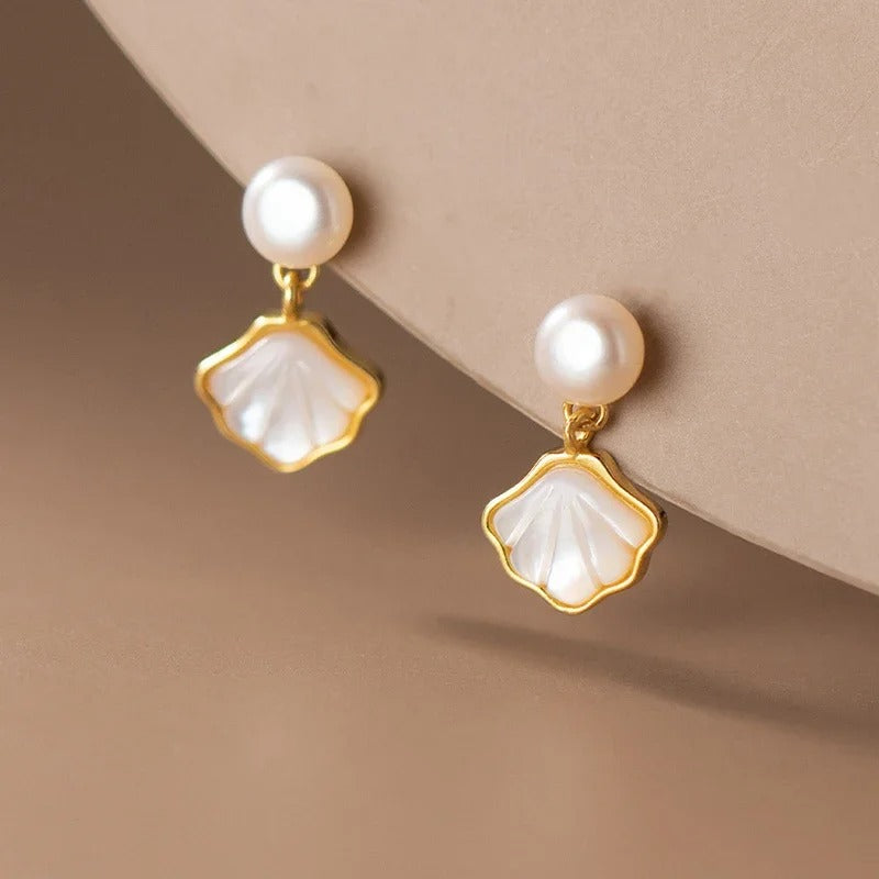 Pearl Seashell Studs Earring