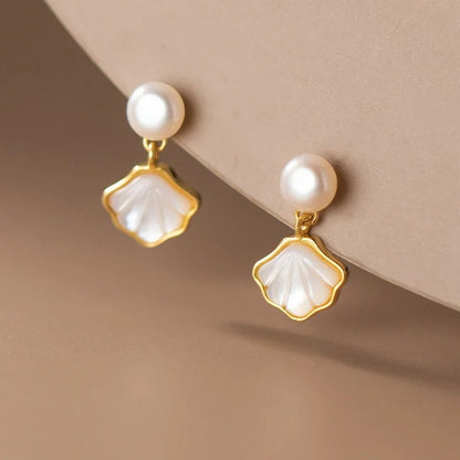 Pearl Seashell Studs Earring