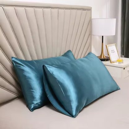 Midnight Satin Veil Pillowcase