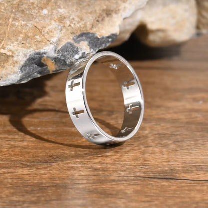 Anchored in Christ Cross Ring