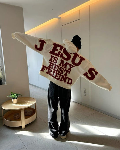 “Jesus Is My Best Friend” Oversized Hoodie