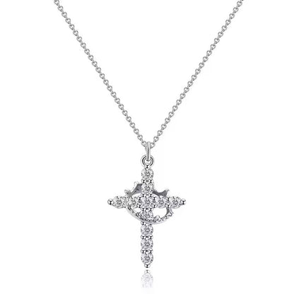 Crowned in Glory Cross Necklace