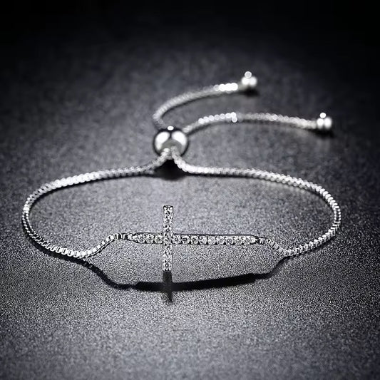 Faith Over Fear Cross Bracelet