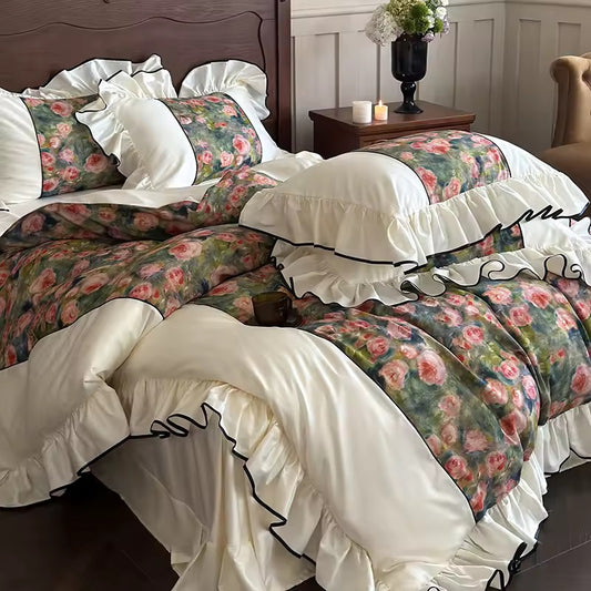 Midnight Garden Ruffle Bedding Set