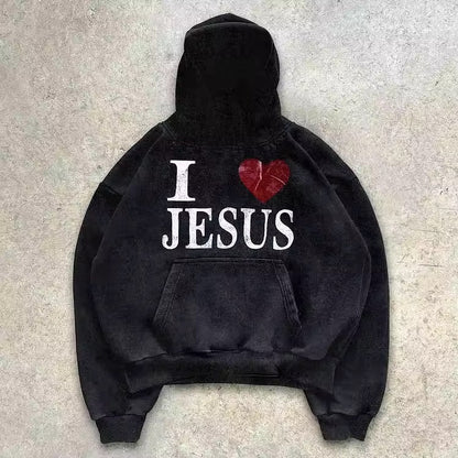 “I ❤️ Jesus” Black Hoodie
