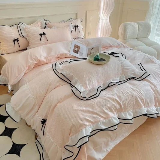 Cloud Petal Ruffle Bedding Set