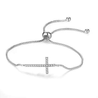 Faith Over Fear Cross Bracelet