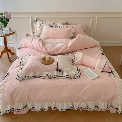 Cloud Petal Ruffle Bedding Set