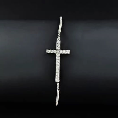 Faith Over Fear Cross Bracelet