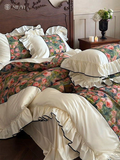 Midnight Garden Ruffle Bedding Set