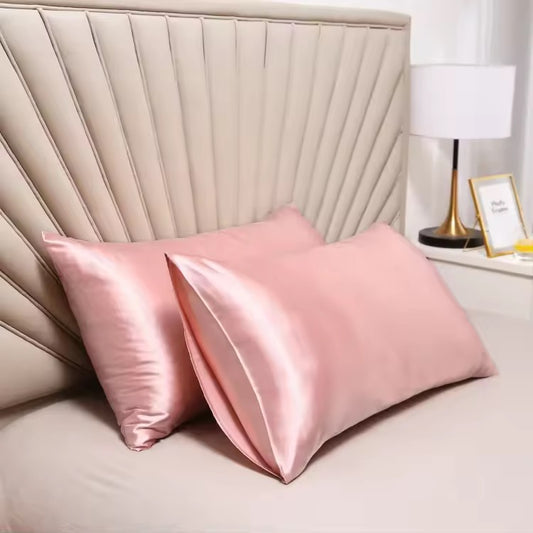 Midnight Satin Veil Pillowcase