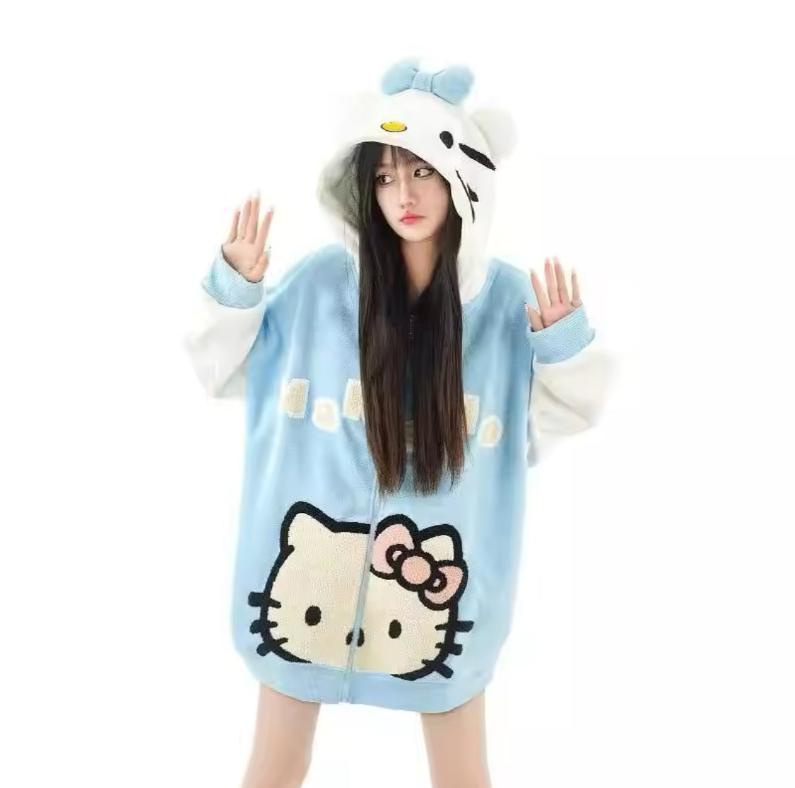 Hello Kitty Oversized Fleece Hoodie