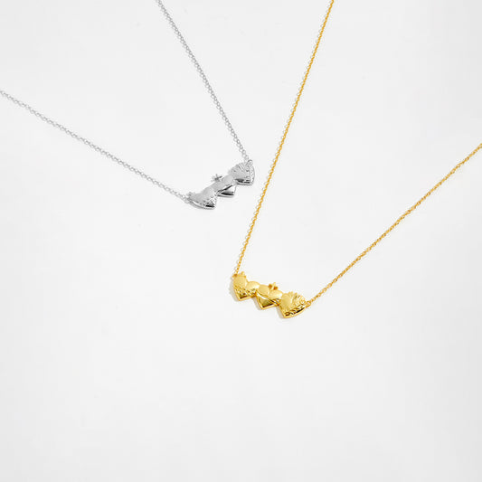 Holy Trio Sacred Hearts Necklace