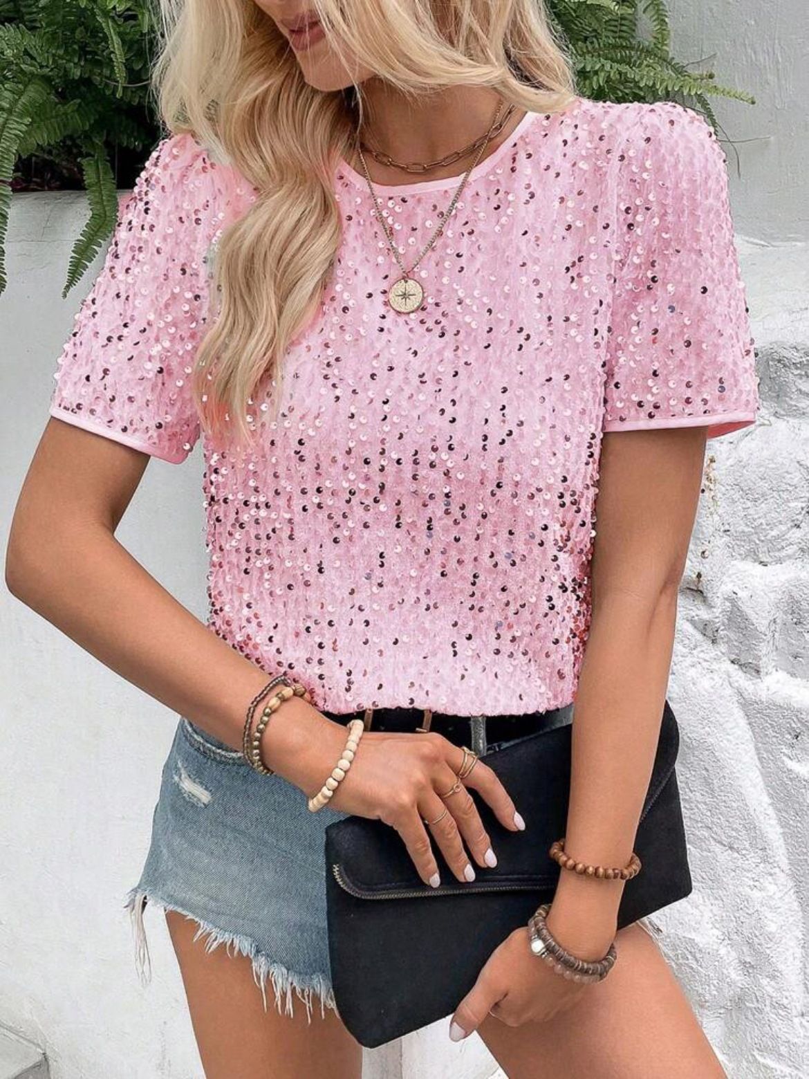 Party Sparkle Sequin Blouse