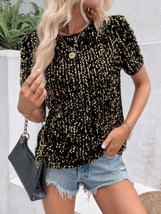 Party Sparkle Sequin Blouse