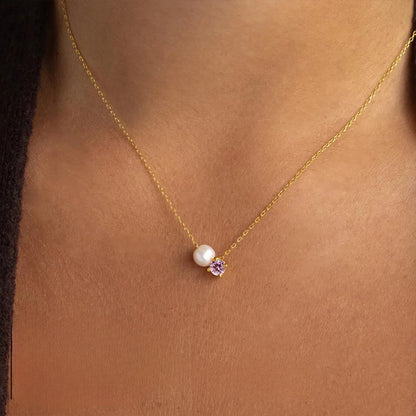 Pearl Birthstone Necklace