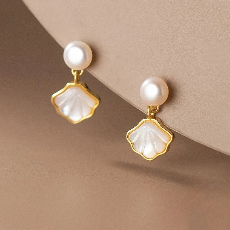 Pearl Seashell Studs Earring