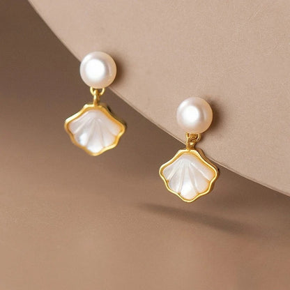 Pearl Seashell Studs Earring