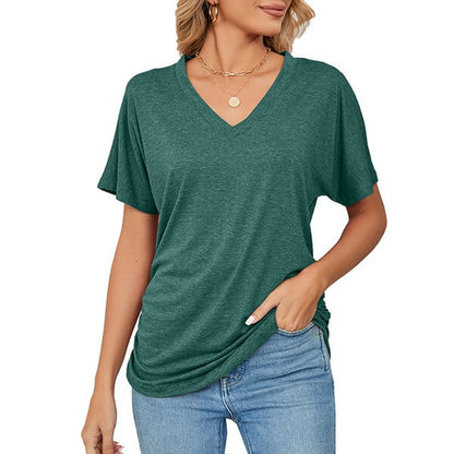 Plain V Neck Summer Loose Top