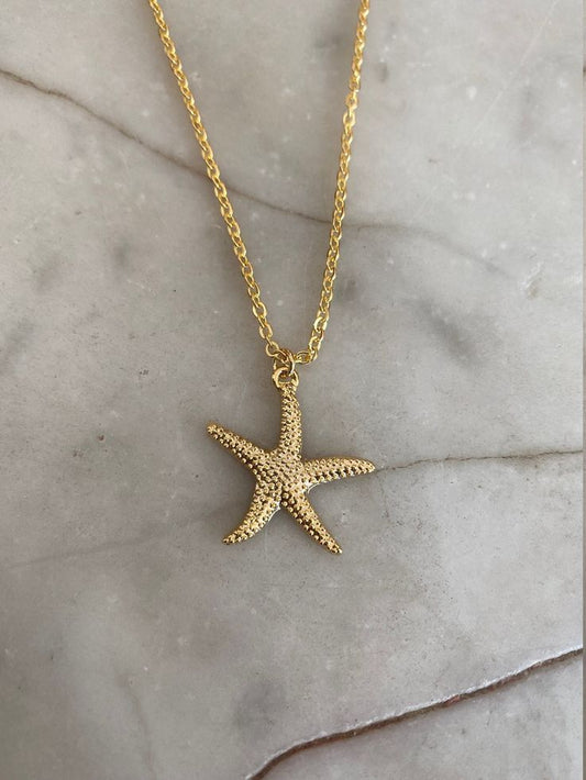Golden Starfish Necklace