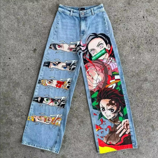 Anime Demon Slayer Baggy Jeans