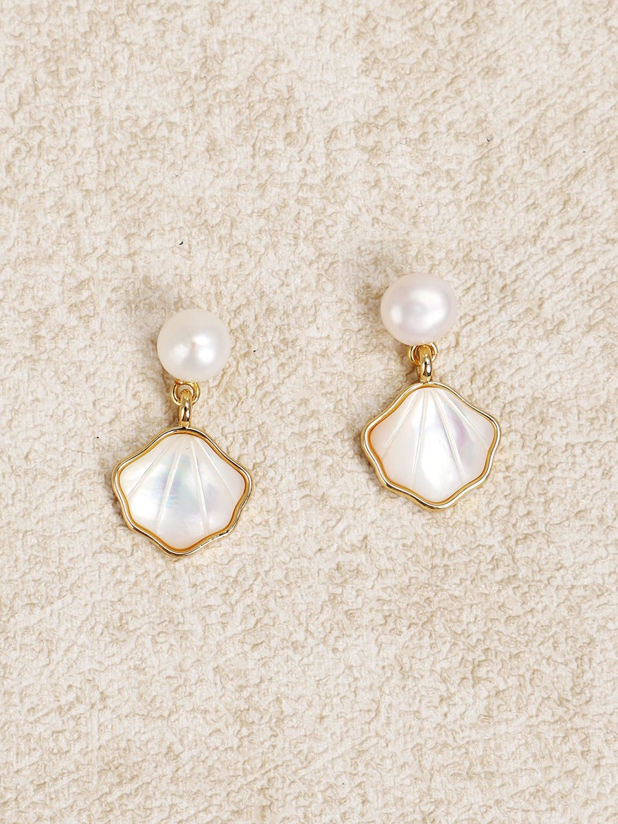 Pearl Seashell Studs Earring