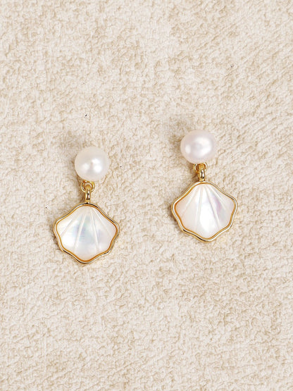 Pearl Seashell Studs Earring