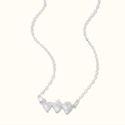 Holy Trio Sacred Hearts Necklace