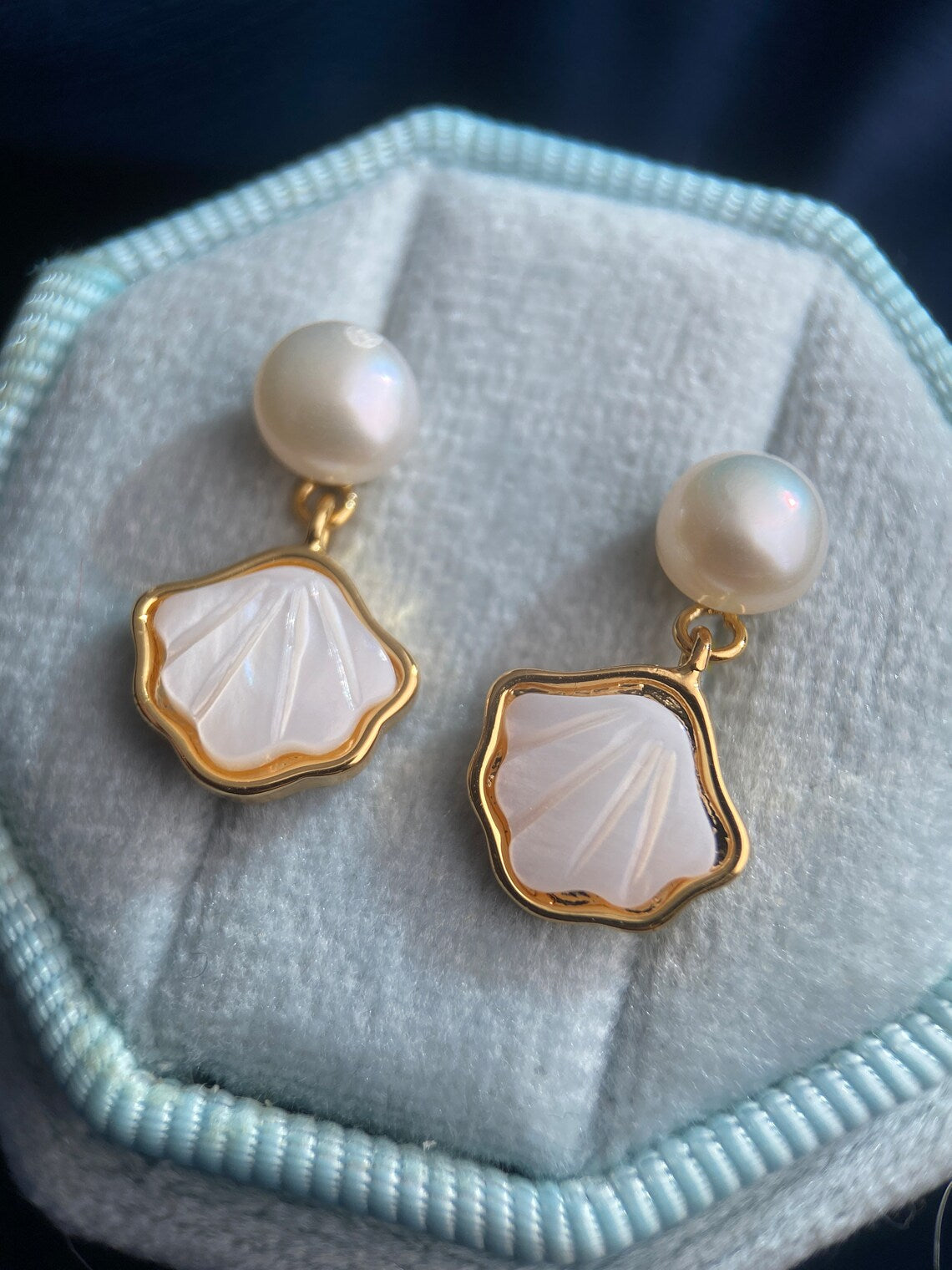 Pearl Seashell Studs Earring