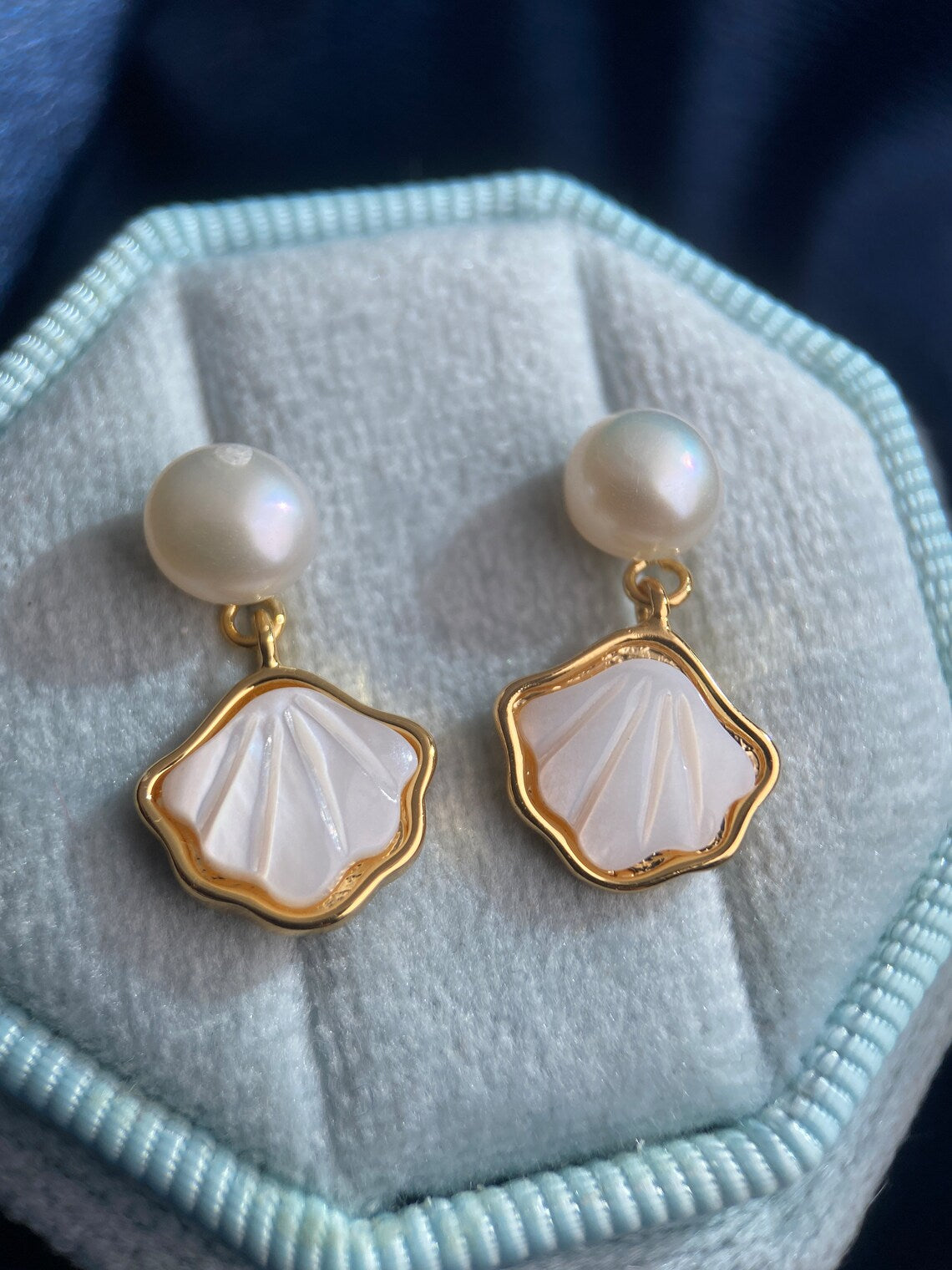 Pearl Seashell Studs Earring