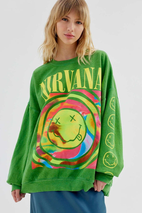 Nirvana Smiley Face Sweatshirt