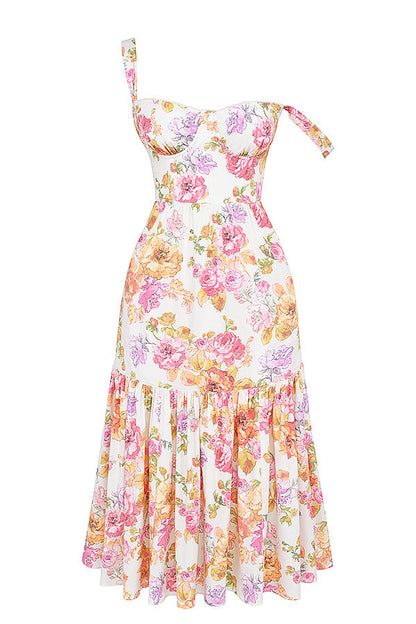 Elia Ivory Floral Midi Dress