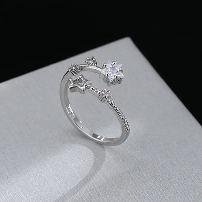 CZ Star Open Ring