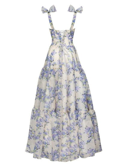 Milla Hydrangea Tie-Strap Dress