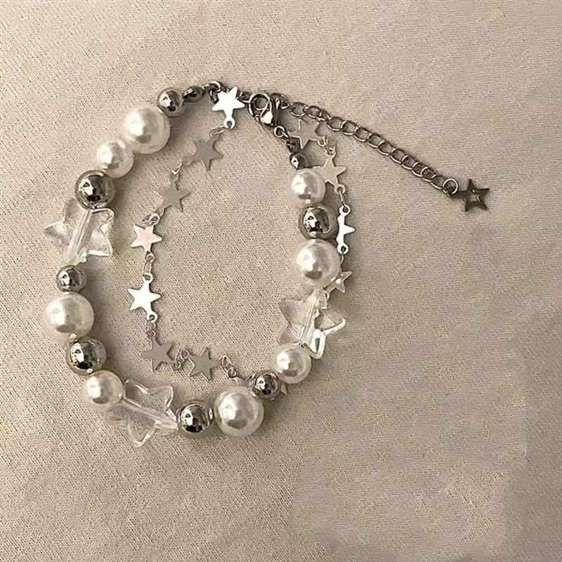 Pearly Angel Wings Star Bracelets