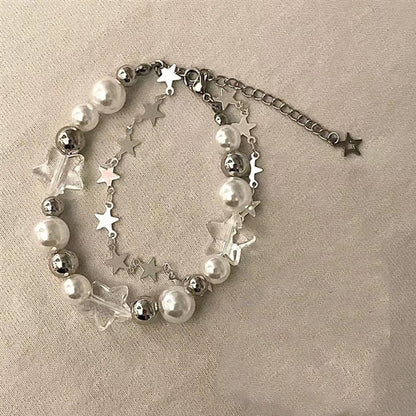 Pearly Angel Wings Star Bracelets