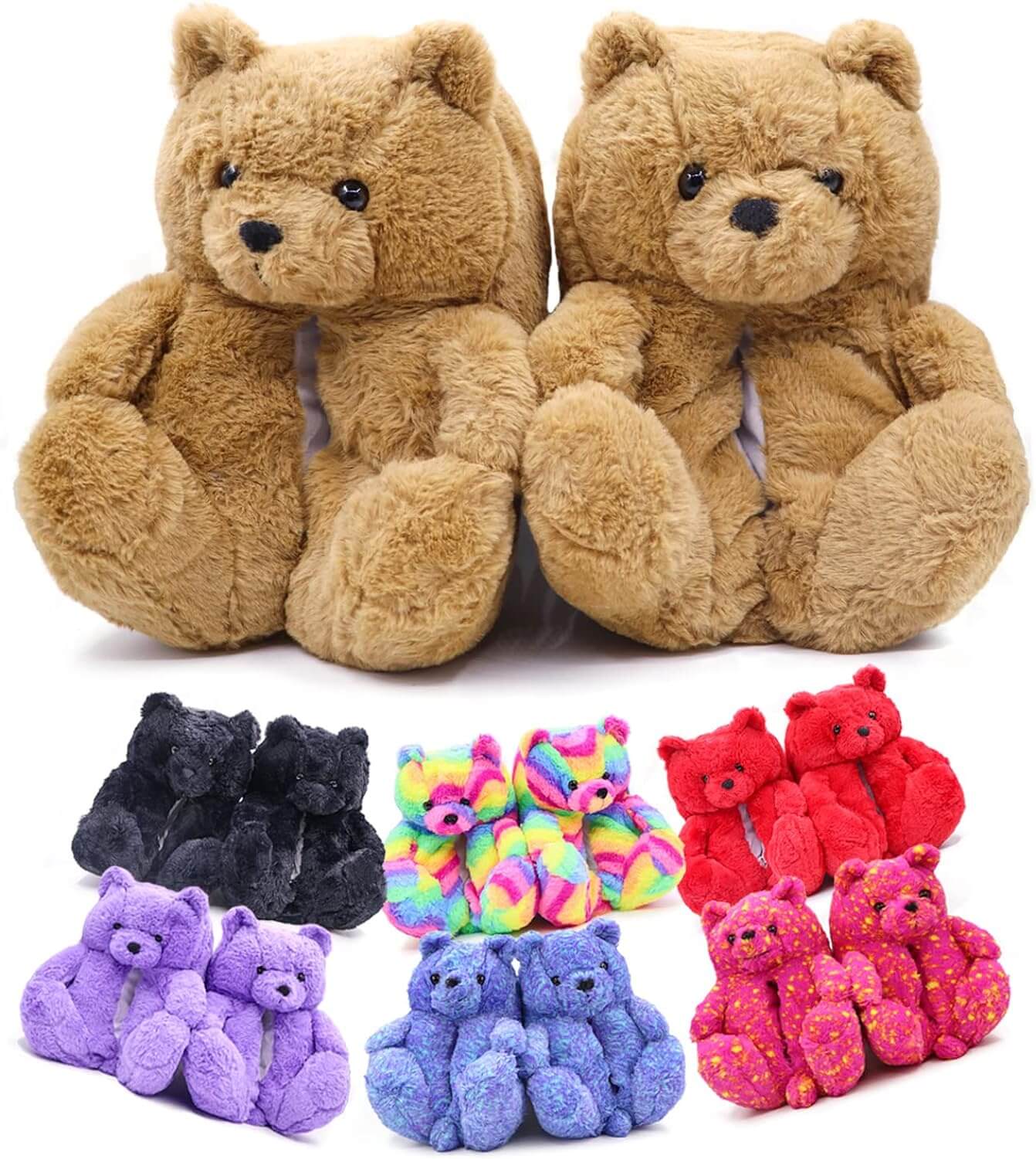 Pantoufles ours en peluche