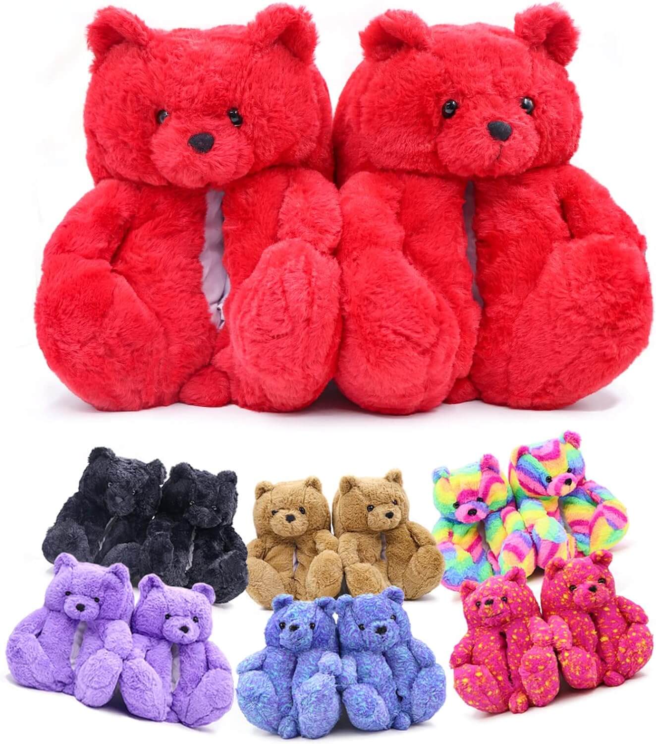 Pantoufles ours en peluche