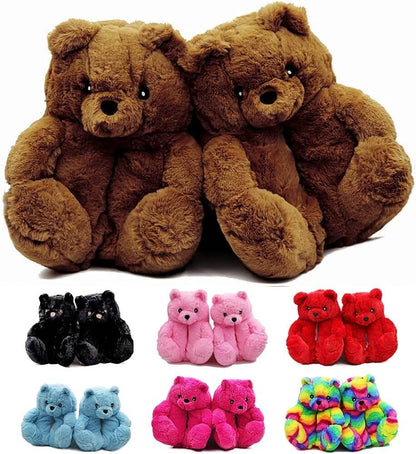 Pantoufles ours en peluche